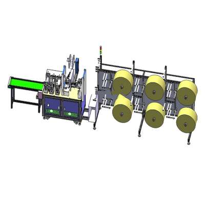 Automatic N95 mask machine, mask making machine, KN95 mask forming/welding/banding machine